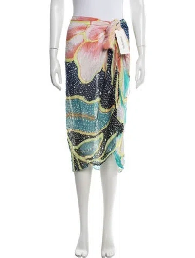 Pre-owned Mara Hoffman Floral Print Cover-up In Multicolor