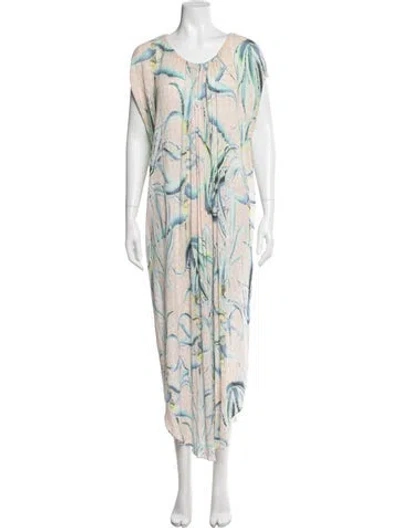 Pre-owned Mara Hoffman Floral Print Cover-up In Neutral