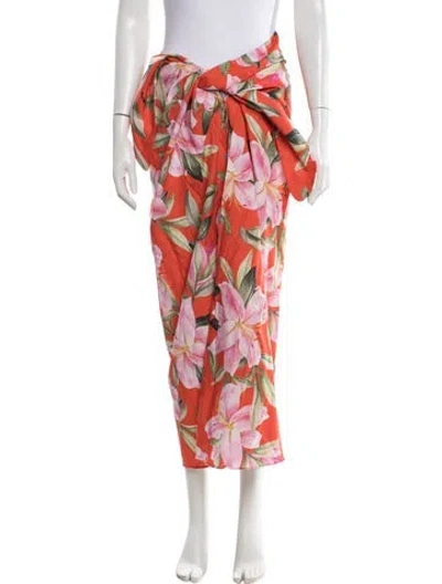 Pre-owned Mara Hoffman Floral Print Cover-up In Orange