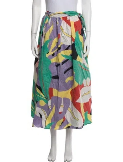 Pre-owned Mara Hoffman Floral Print Cover-up In Purple