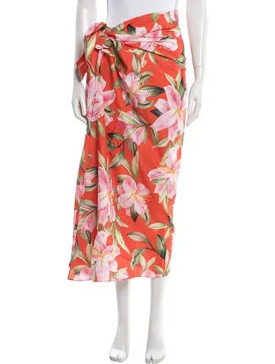 Pre-owned Mara Hoffman Floral Print Cover-up W/ Tags In Orange