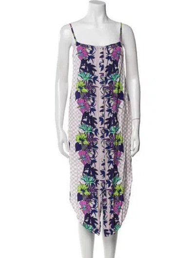 Pre-owned Mara Hoffman Floral Print Knee-length Dress