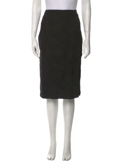 Pre-owned Mara Hoffman Floral Print Knee-length Skirt In Black