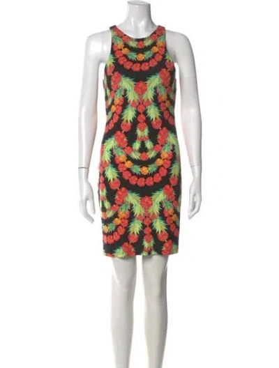 Pre-owned Mara Hoffman Floral Print Mini Dress In Pink