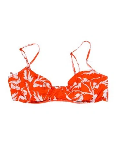 Pre-owned Mara Hoffman Floral Print Top W/ Tags In Orange