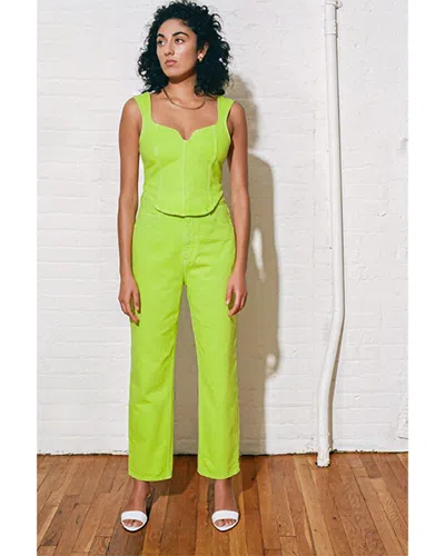 Mara Hoffman Georgina Straight Jean In Green