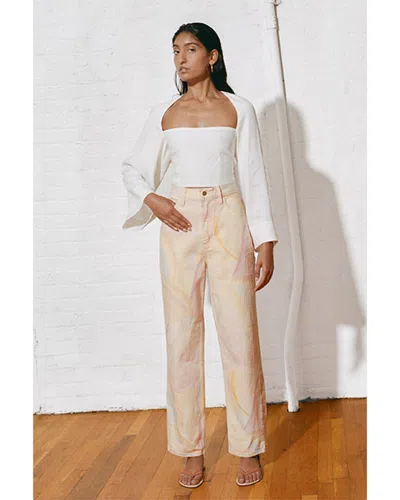 Mara Hoffman Georgina Straight Jean In Pink