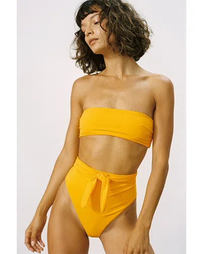 Mara Hoffman Goldie Bikini Bottom In Yellow