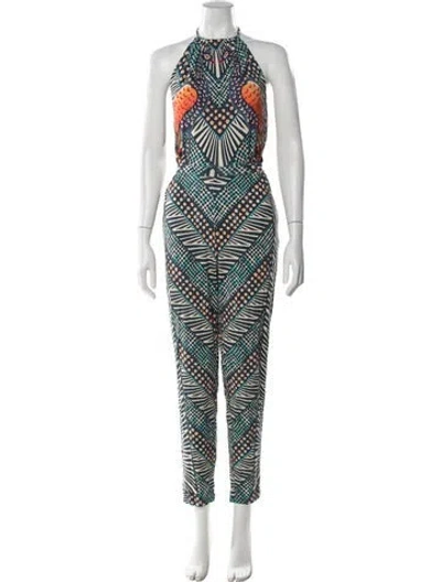 Pre-owned Mara Hoffman Graphic Print Cover-up In Blue