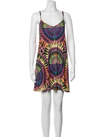 Pre-owned Mara Hoffman Graphic Print Cover-up In Pink