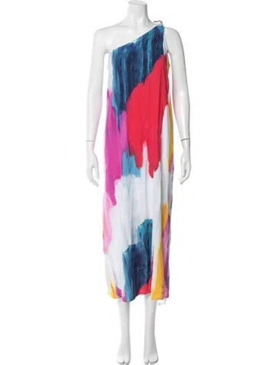 Pre-owned Mara Hoffman Graphic Print Cover-up In Red