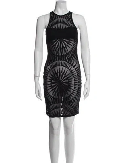 Pre-owned Mara Hoffman Graphic Print Mesh Accents Cover-up In Black