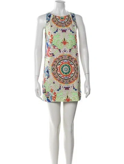 Pre-owned Mara Hoffman Graphic Print Mini Dress In Multi
