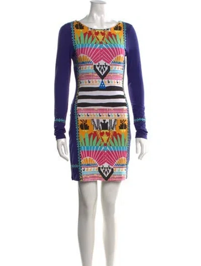 Pre-owned Mara Hoffman Graphic Print Mini Dress In Multi