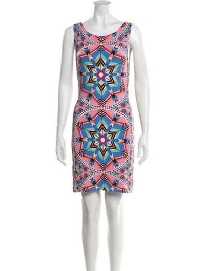 Pre-owned Mara Hoffman Graphic Print Mini Dress In Pink