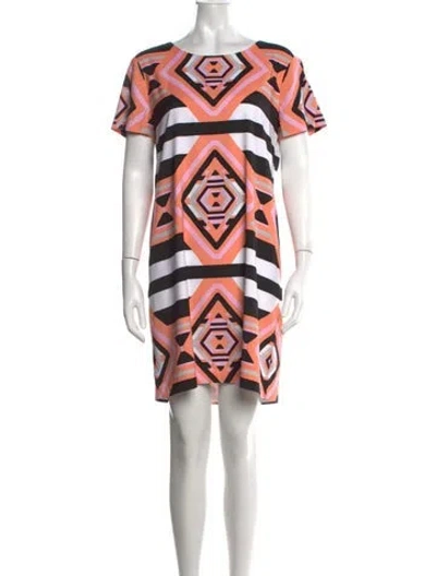 Pre-owned Mara Hoffman Graphic Print Mini Dress In Pink