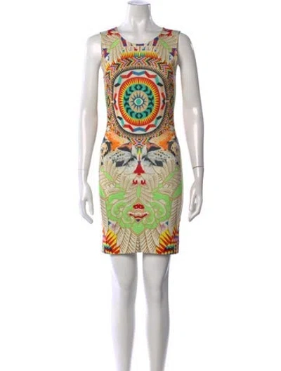 Pre-owned Mara Hoffman Graphic Print Mini Dress In Red