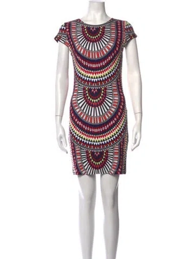 Pre-owned Mara Hoffman Graphic Print Mini Dress In Red