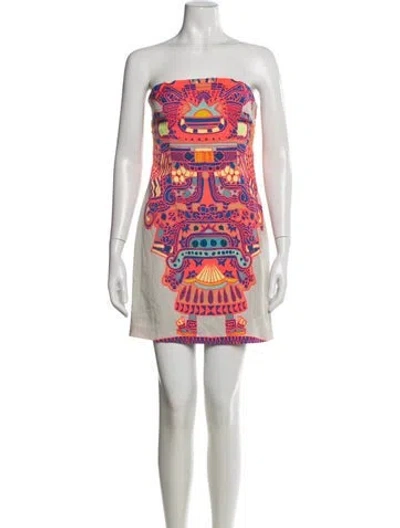 Pre-owned Mara Hoffman Graphic Print Mini Dress W/ Tags In Multi