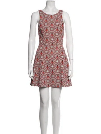 Pre-owned Mara Hoffman Graphic Print Mini Dress In White