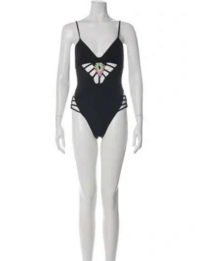 Pre-owned Mara Hoffman Graphic Print One-piece In Multi