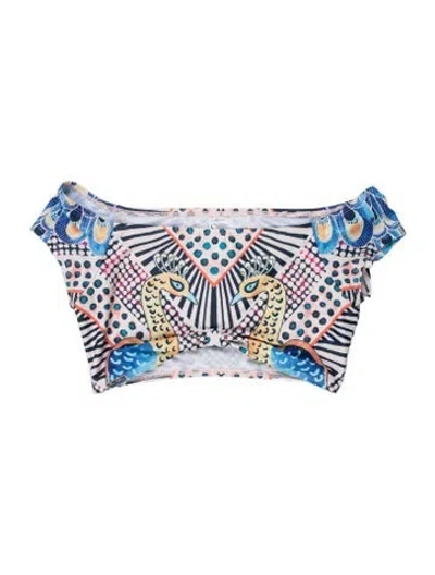 Pre-owned Mara Hoffman Graphic Print Top W/ Tags In Blue