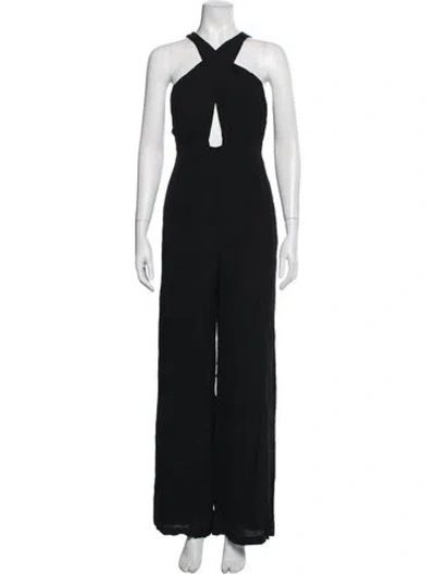 Pre-owned Mara Hoffman Halterneck Jumpsuit In Black