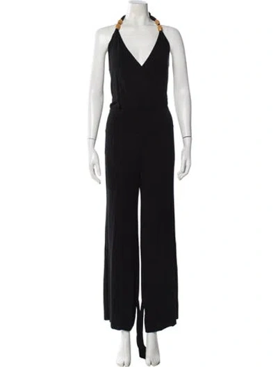 Pre-owned Mara Hoffman Halterneck Jumpsuit In Blue