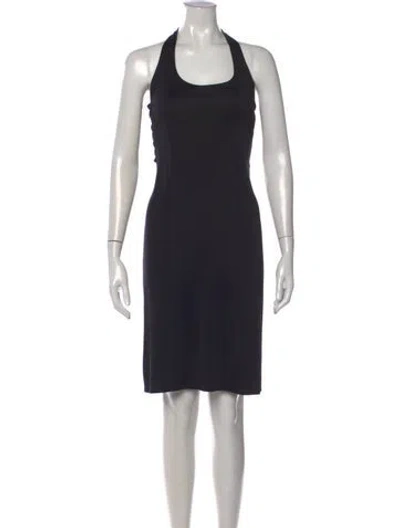 Pre-owned Mara Hoffman Halterneck Knee-length Dress In Black