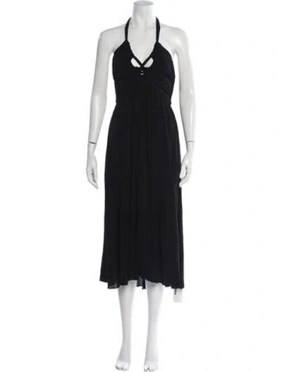Pre-owned Mara Hoffman Halterneck Long Dress In Multi