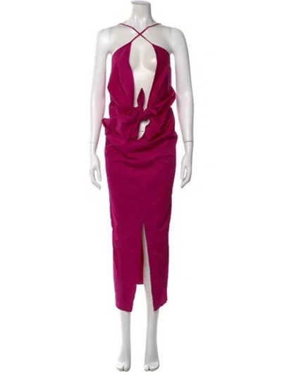 Pre-owned Mara Hoffman Halterneck Long Dress W/ Tags In Pink