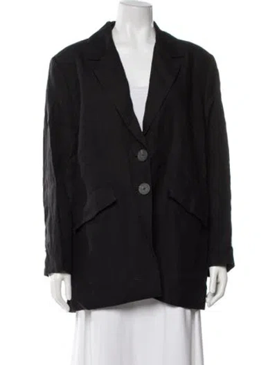 Pre-owned Mara Hoffman Hemp Blazer In Black