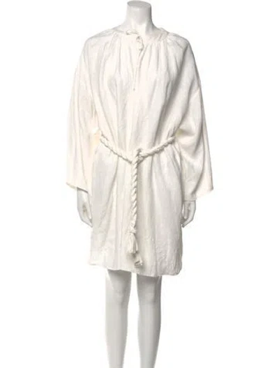 Pre-owned Mara Hoffman Hemp Knee-length Dress W/ Tags In White