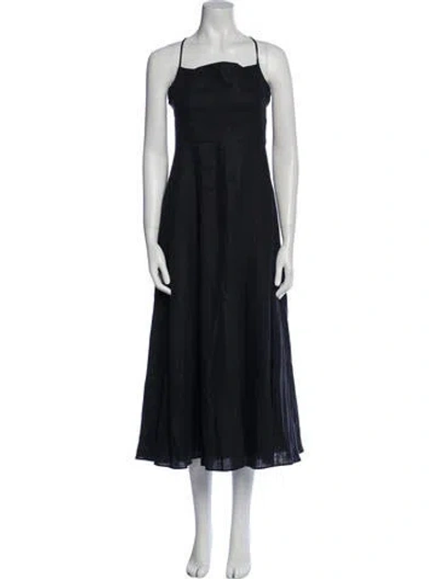 Pre-owned Mara Hoffman Hemp Long Dress In Black