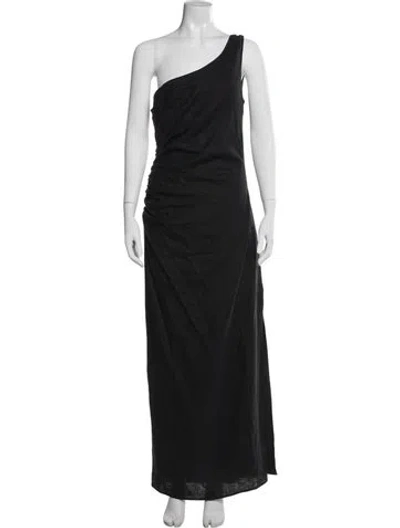 Pre-owned Mara Hoffman Hemp Long Dress In Black