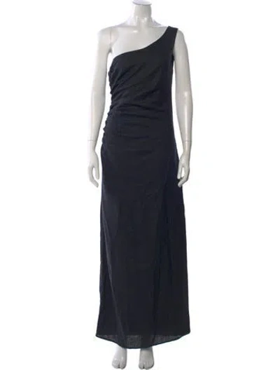 Pre-owned Mara Hoffman Hemp Long Dress In Blue
