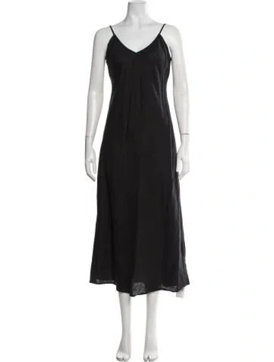 Pre-owned Mara Hoffman Hemp Long Dress In Blue