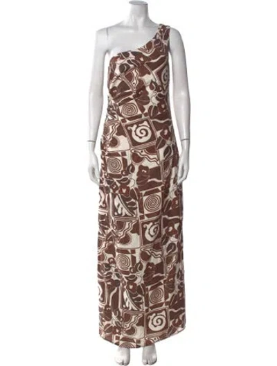 Pre-owned Mara Hoffman Hemp Long Dress In Brown