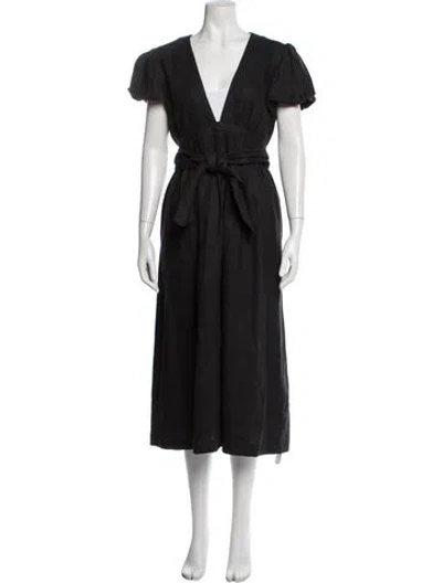Pre-owned Mara Hoffman Hemp Long Dress In Gray