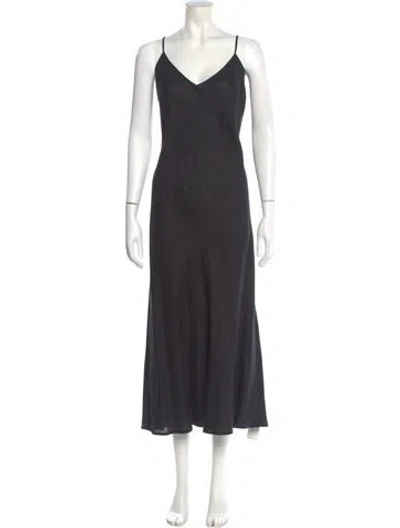 Pre-owned Mara Hoffman Hemp Long Dress In Gray
