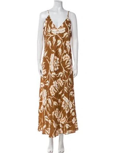 Pre-owned Mara Hoffman Hemp Long Dress In Multi