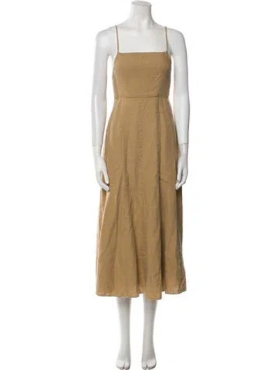 Pre-owned Mara Hoffman Hemp Long Dress In Neutral