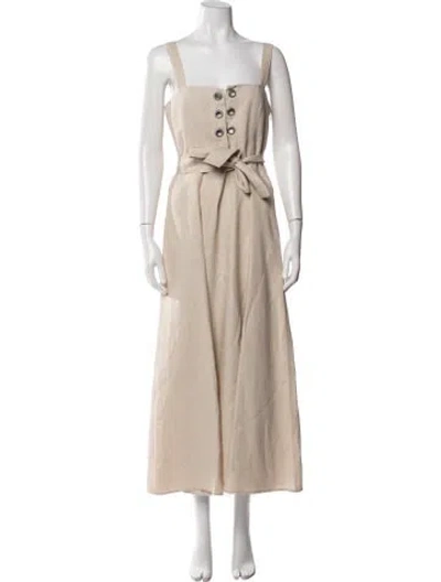Pre-owned Mara Hoffman Hemp Long Dress In Neutral