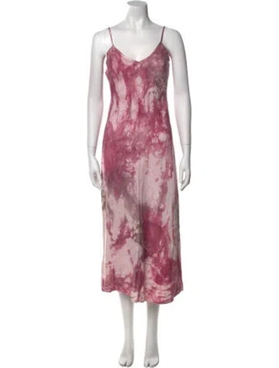 Pre-owned Mara Hoffman Hemp Long Dress In Purple
