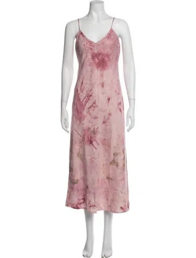 Pre-owned Mara Hoffman Hemp Long Dress In Purple