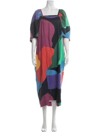Pre-owned Mara Hoffman Hemp Long Dress In Purple