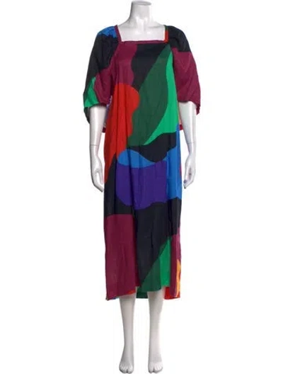 Pre-owned Mara Hoffman Hemp Long Dress In Purple