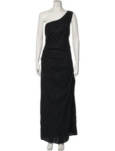 Pre-owned Mara Hoffman Hemp Long Dress W/ Tags In Black
