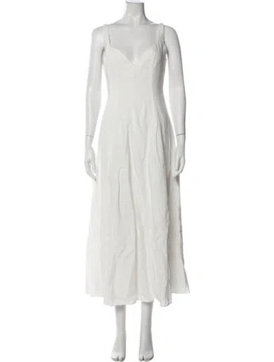 Pre-owned Mara Hoffman Hemp Long Dress W/ Tags In White