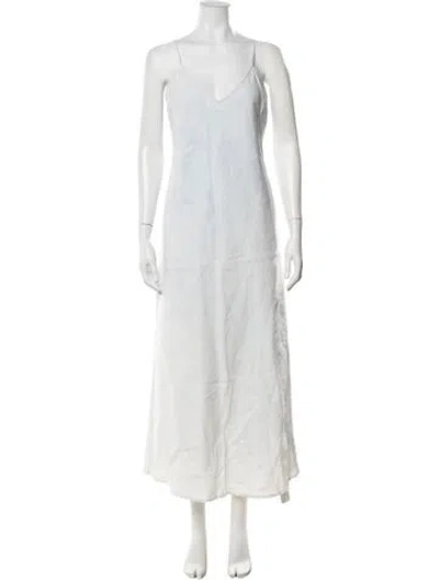 Pre-owned Mara Hoffman Hemp Long Dress In White